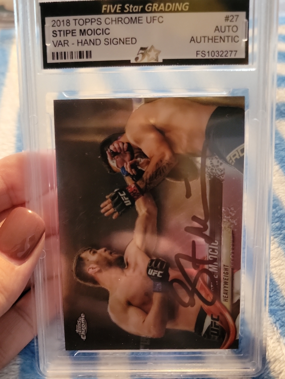 Topps Chrome UFC Stipe Miocic Autographed Trading Card - Black